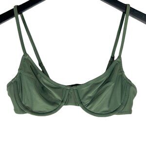 NWT J. Crew 1993 Underwire Bikini Top in Cool Cypress Green Size 32B